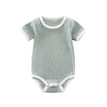 SoftNest – Ribbed Cotton Short Sleeve Romper for Newborns
